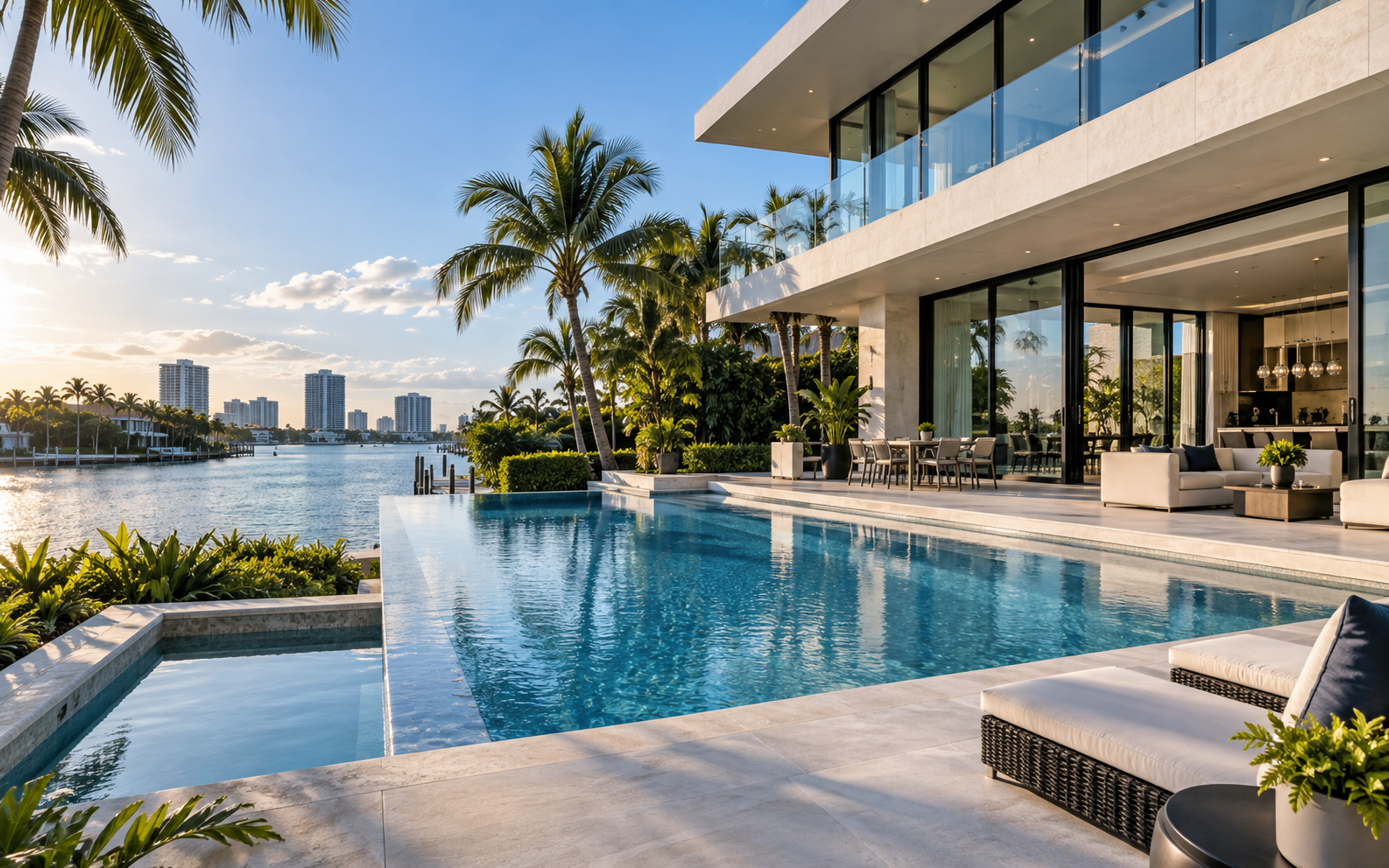 Contemporary waterfront residence in South Florida